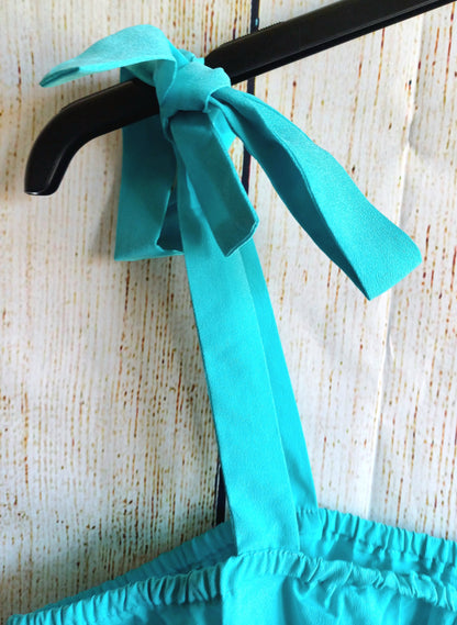Be You Turquoise Blue Shorts Playsuit