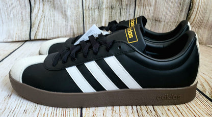 Adidas Black And White VL Courts 2.0 Trainers- Size 10