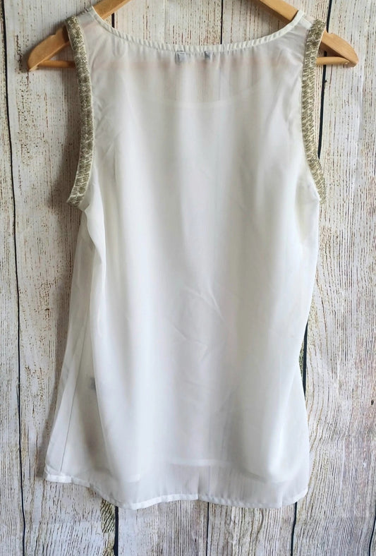 Off-White, Sleeveless, Oversized Embellished Top