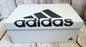 Adidas Court Blocks, White, grey & red- uk size 9