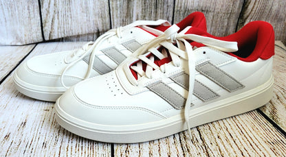 Adidas Court Blocks, White, grey & red- uk size 9