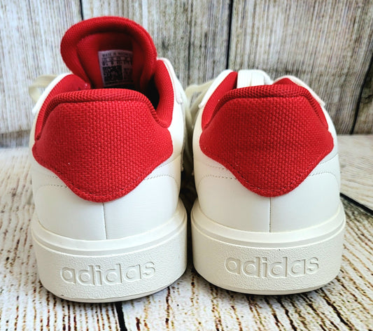 Adidas Court Blocks, White, grey & red- uk size 9