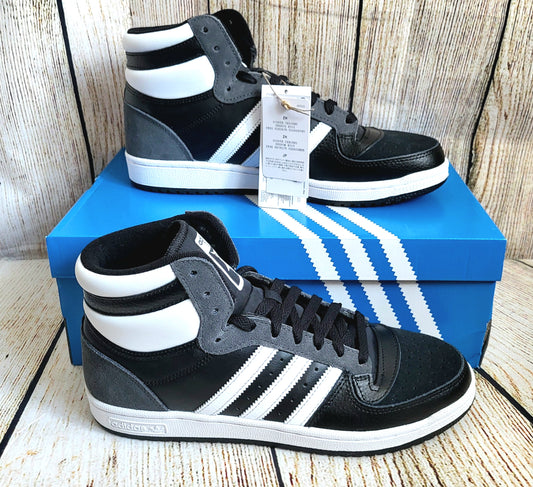 Adidas Black And White High Top Top Ten Trainers- Size 9